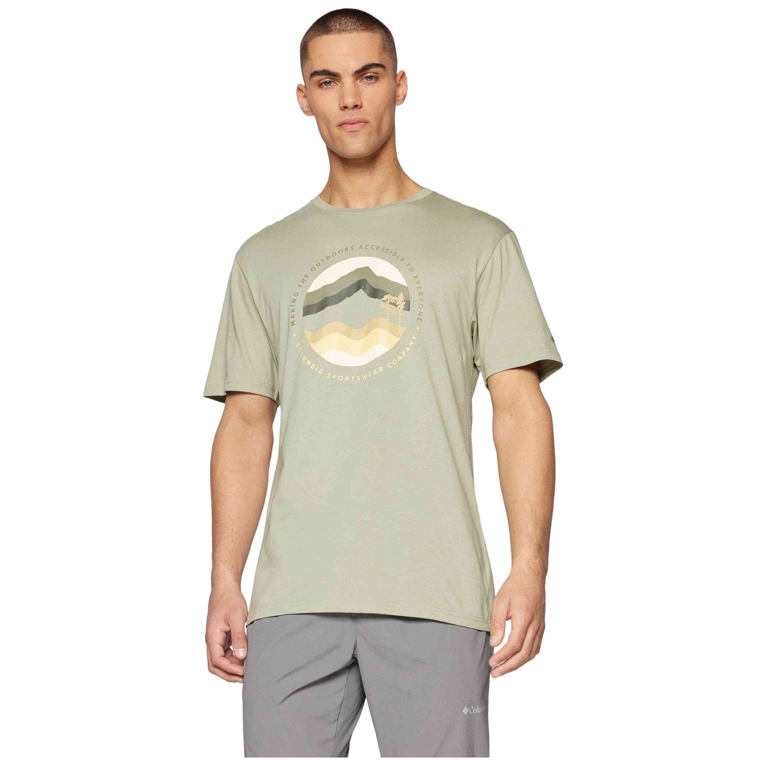 Camiseta De Manga Corta Columbia para Hombre en color Verde