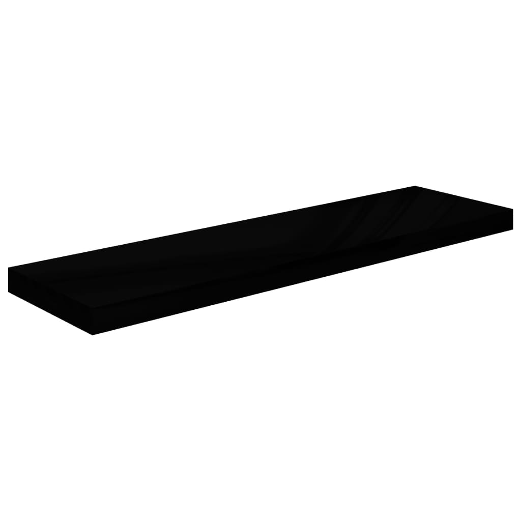 vidaXL Estante flotante de pared MDF 90x23,5x3,8 cm Blanco brillante, negro brillante, gris brillante Mueble Almacenaje Estantería para Oficina, Estudio, Dormitorio Estantería/Librería/ mueble de Almacenamiento