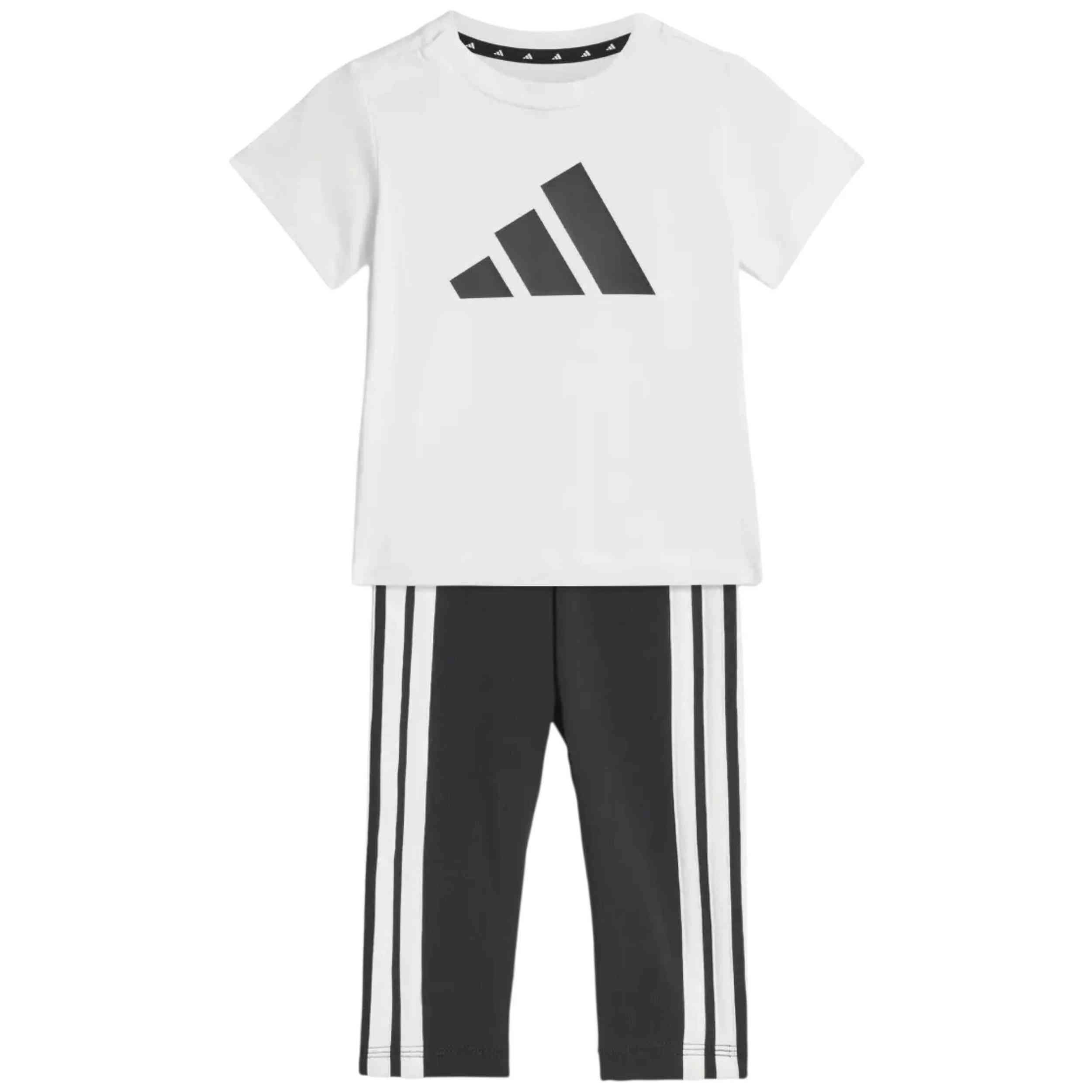 Conjunto Para Bebe Adidas modelo Essentials T-Shirt Set "White / Black" para Bebe en color Blanco