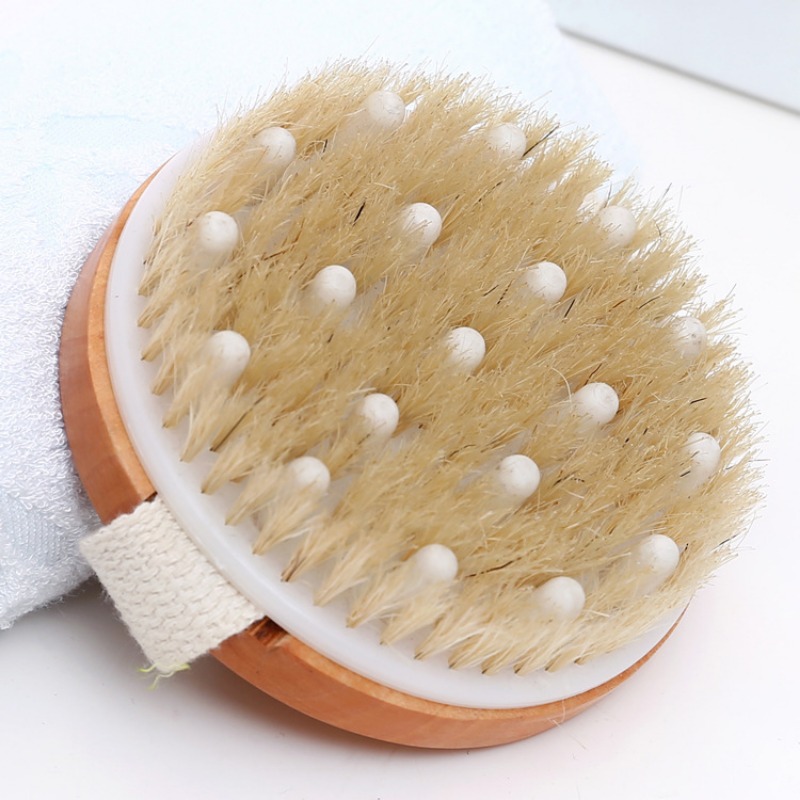 TK Cepillo De Baño Natural De Madera Para Masaje Y Exfoliación 1 Pieza Cepillo De Corpórea Suave Para Hombre Y Mujer Cuidado De La Piel Uso En Seco Y Húmedo