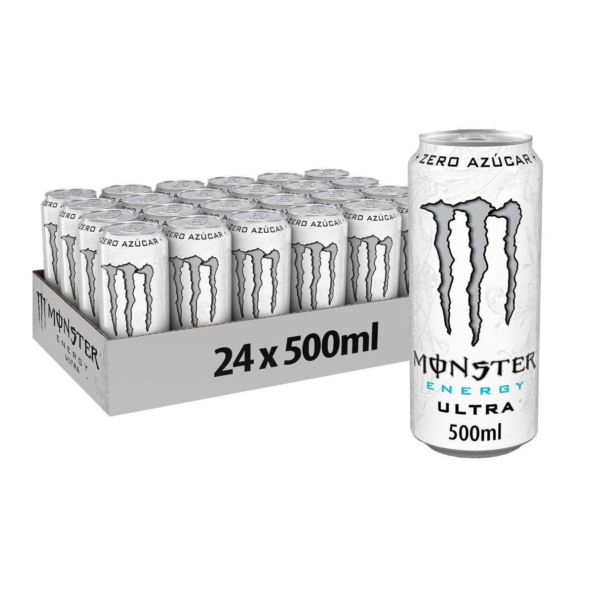Monster Energy Nacional ULTRA WHITE 500ML bebida energeticas sin azucar caja 24 unidades