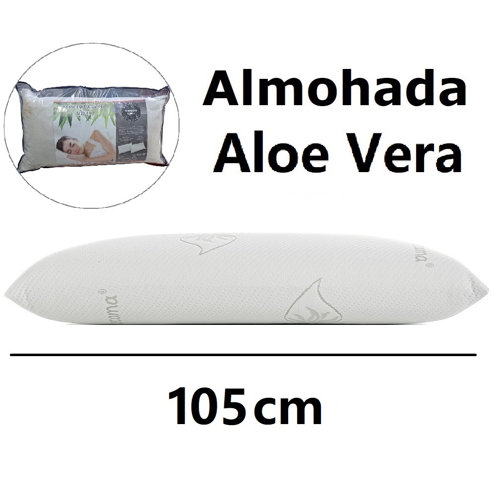 Almohada de 90cm mixta fibra, medidas (90 x 40 cm),color blanco,Dosantex,fespu