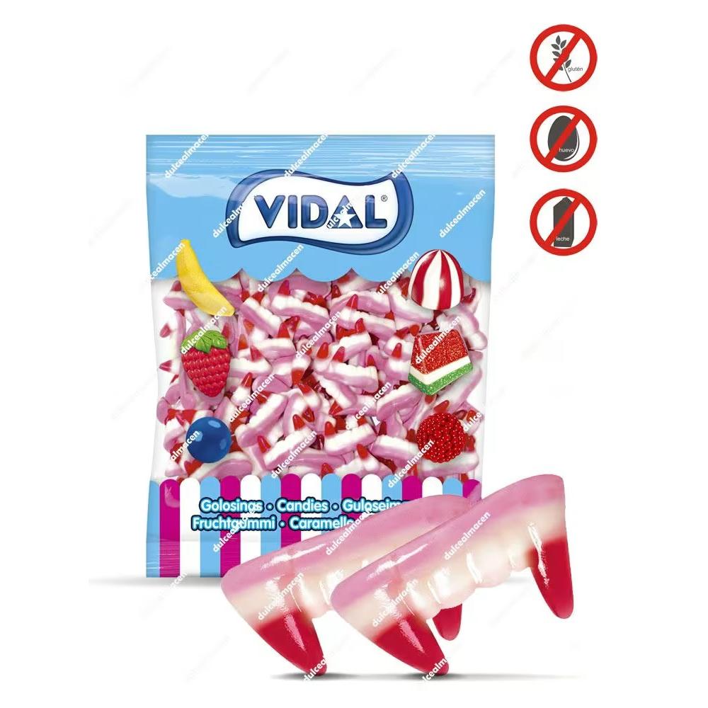 Colmillos Drácula Vidal 250 Unidades | Fresa Nata
