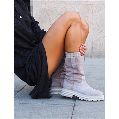 Botines para mujer fabricados en España Alpe Chelsea Cuello 25111109 Taupe