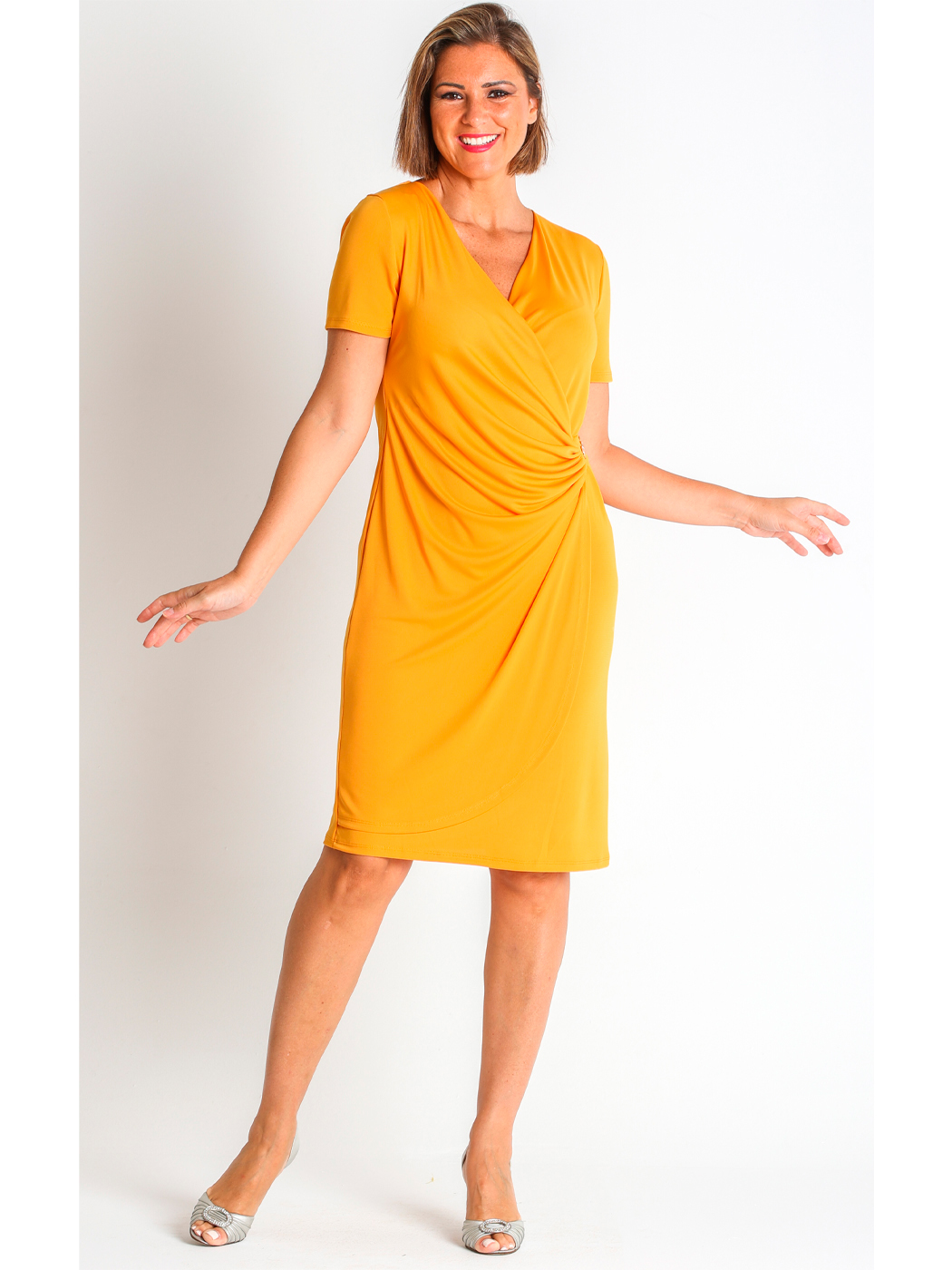 368210L  VESTIDO FRUNCE CINTURA
