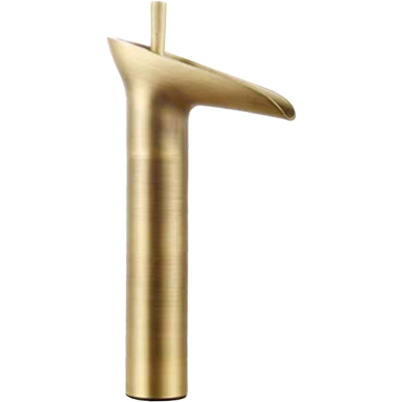 TK Estilo Vintage Grifo Cascada Baño Grifo Del Fregadero de Latón Cuenca Del Grifo Tall Mezclador Grifo Caliente Y Fría Cuenca Del Grifo Con 2 Manguera de Oro