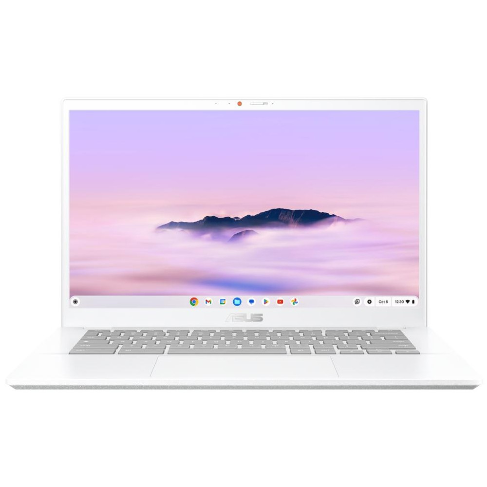 Asus chromebook plus cx34 cx3402cva-pq1339 - 14" full hd laptop (intel core 3 100u, 8gb ram, 256gb ufs, graphics, chromeos) pearl white - spanish qwerty keyboard