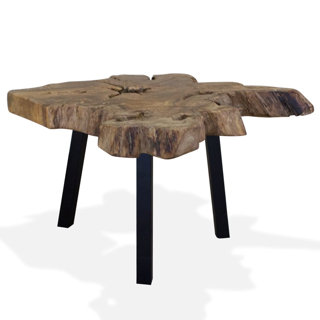 vidaXL Mesa de centro de teca genuina 80x70x38 cm Mesita de Salón o Comedor o Auxiliar Mesa de Café Meuble Salón