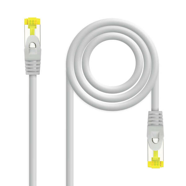 Nanocable cable red latiguillo rj45 lszh cat.6a sftp awg26 - 25 cm - color gris