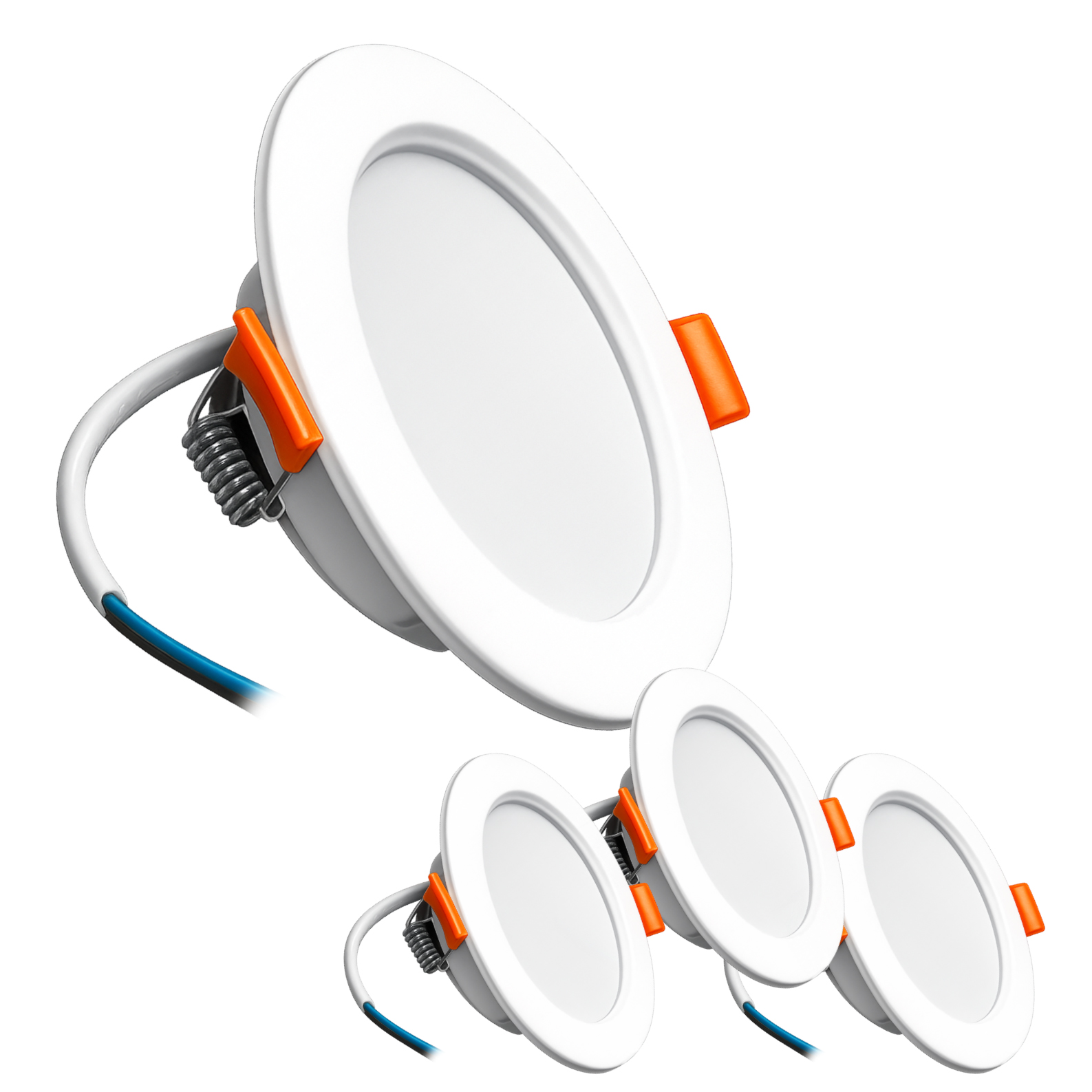LED ATOMANT Downlight LED Redondo Empotrable, Corte 75-90mm, 4W, 200 lúmenes, Bajo consumo, Ideal para cocinas, pasillos, baños, oficinas, Instalación fácil y rápida, Luz uniforme y sin parpadeos, Diseño compacto y elegante, Larga durabilidad