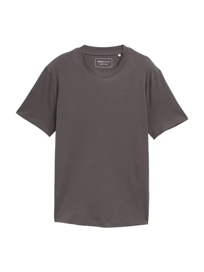 Camiseta Tom Tailor Rounded Hem T-Shirt/Pavement Grey 1037655 11587
