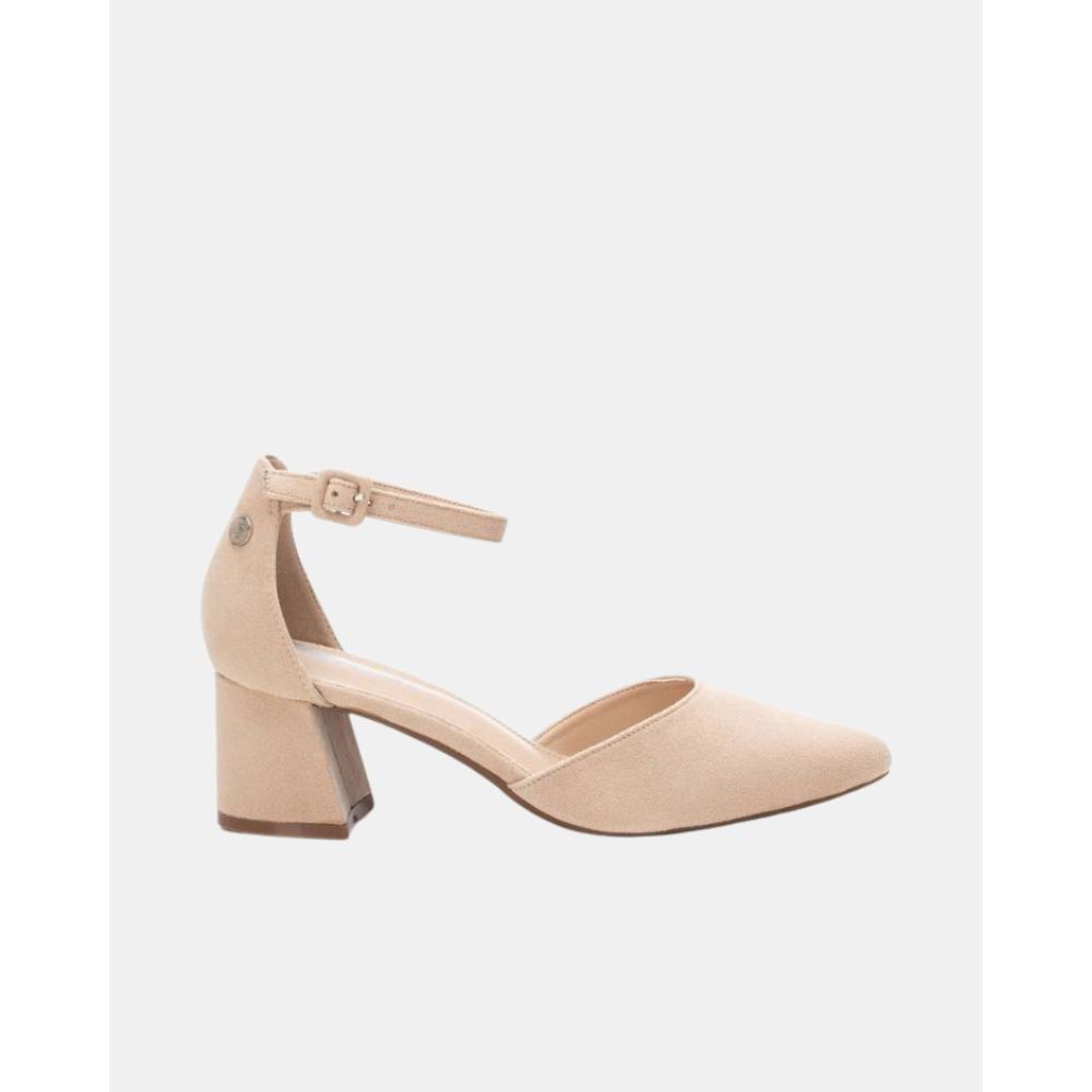 REFRESH 172583 zapatos Fiesta Mujer Beige cierre hebilla