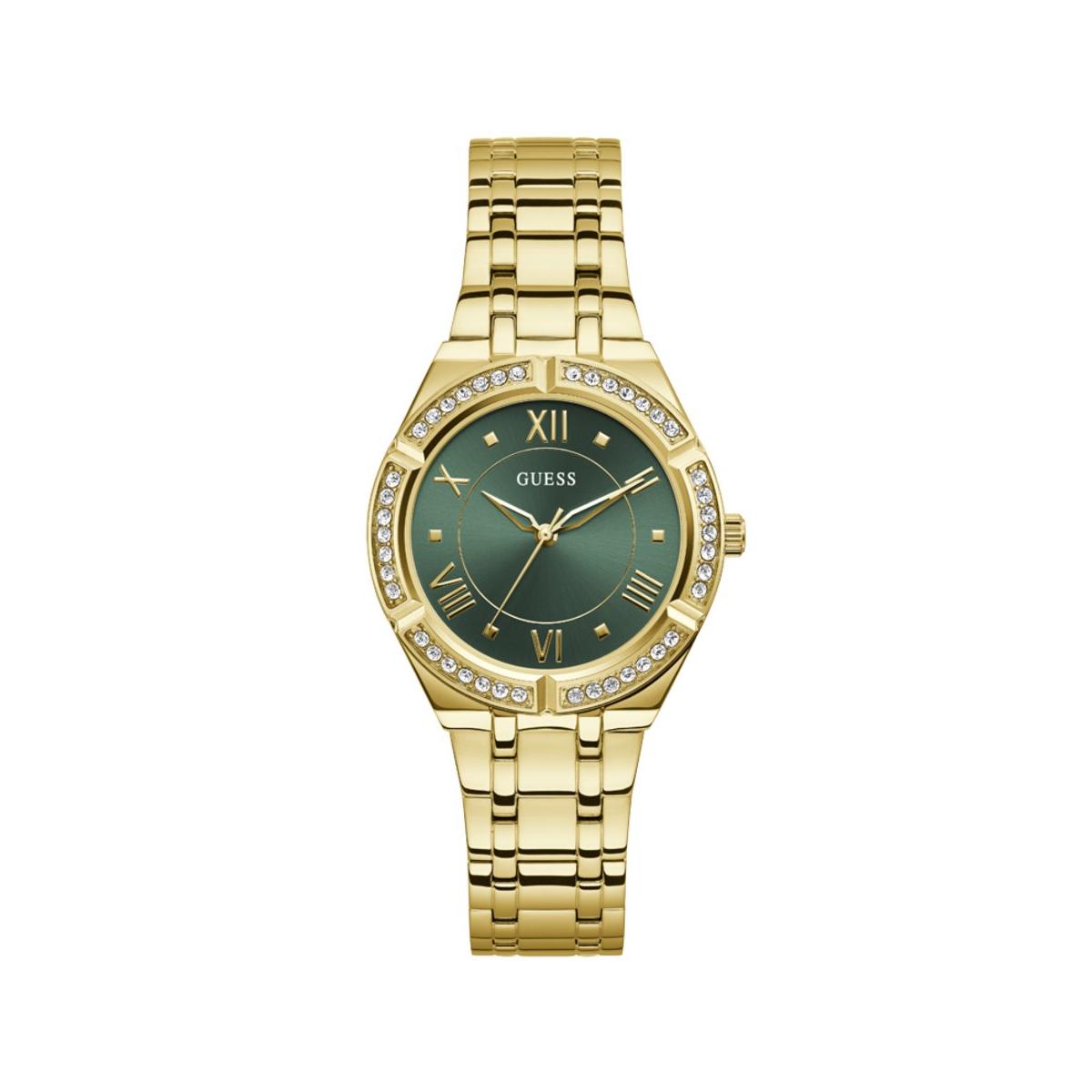 Guess Reloj Mujer Caja De Acero Pulsera Acero De Color Dorado Resistente Al Agua 3 Atm Gw0033l8