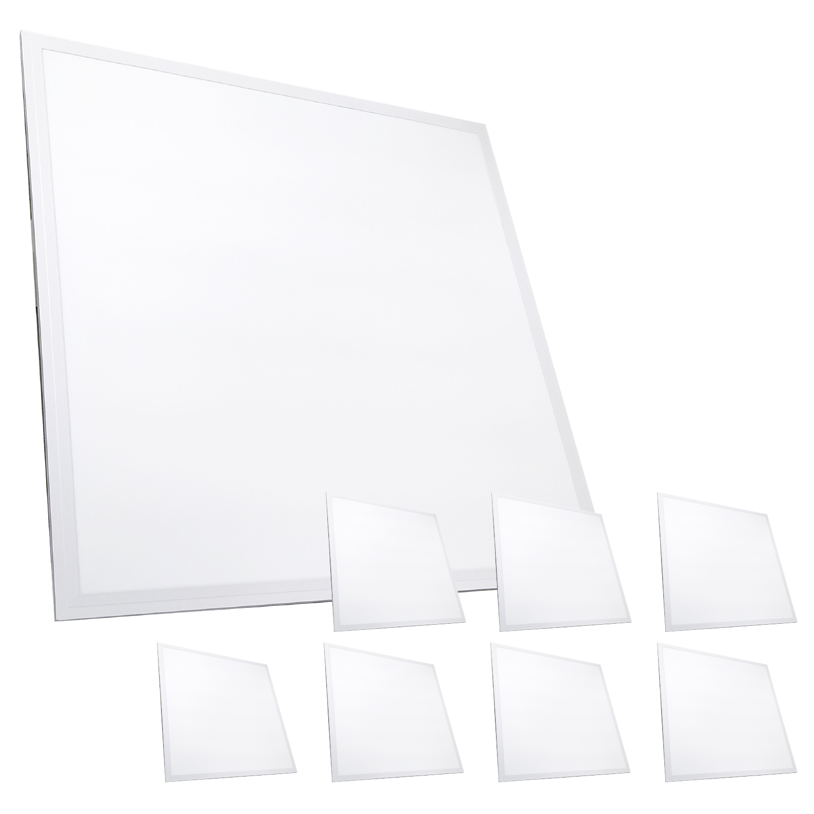 LED ATOMANT Panel LED 60x60 cm 48W con 5000 lúmenes, CCT regulable con selector de color (blanco cálido, neutro y frío), incluye driver externo, instalación en techos desmontables, ideal para oficinas o comercios, luz uniforme