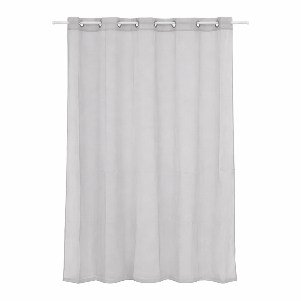 Cortinas Salón Visillo Traslúcido Arzan Liso 145x260 cm Varios Colores Turquesa, Gris , Blanco, Rosa hms