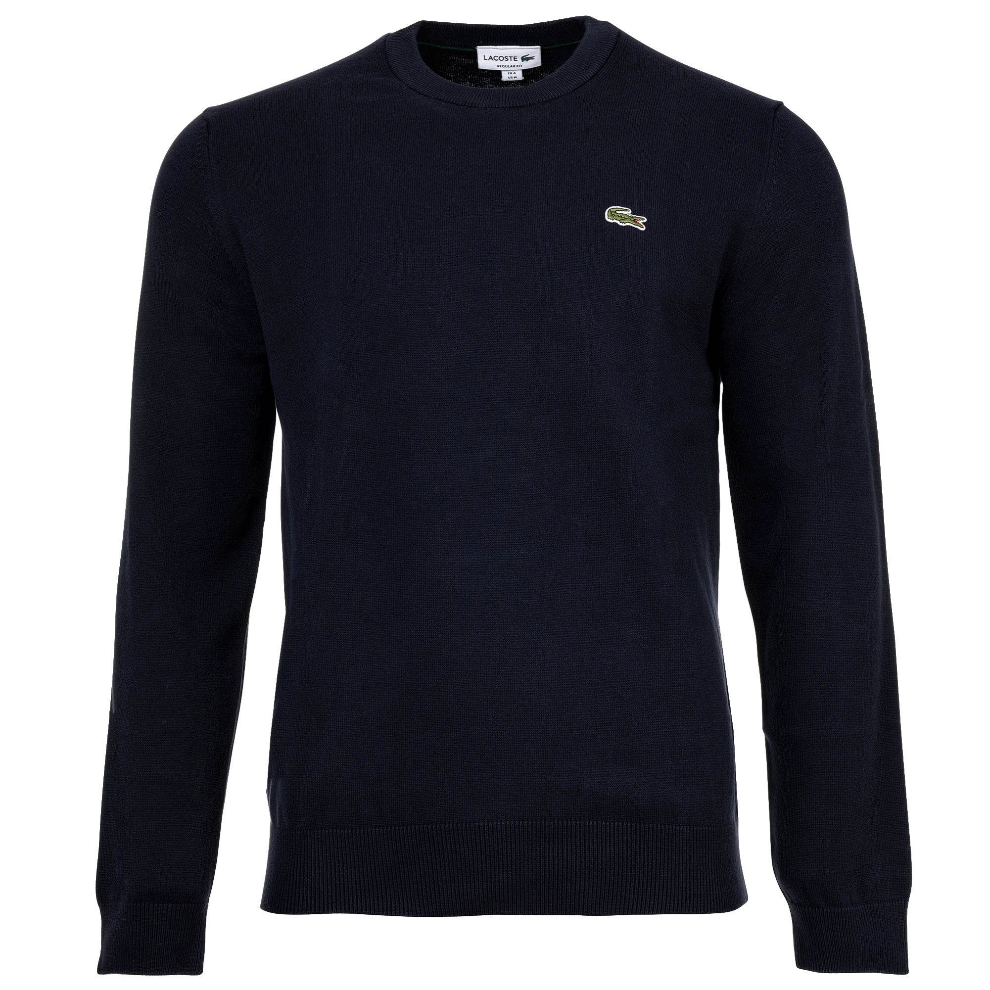 LACOSTE Jersey para hombre - Cuello redondo, algodón, corte regular