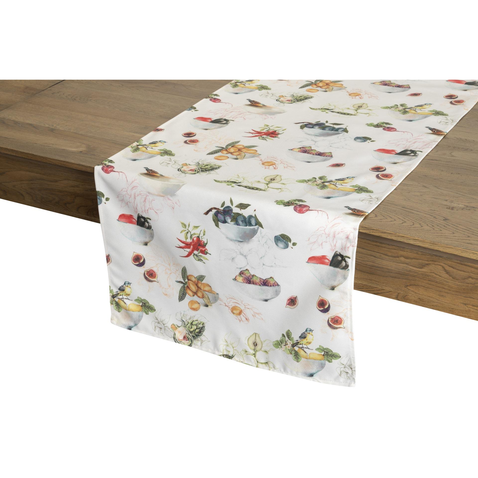 Camino mesa antimanchas higos pajaros 50x180 cm , El mejor complemento para tu hogar.