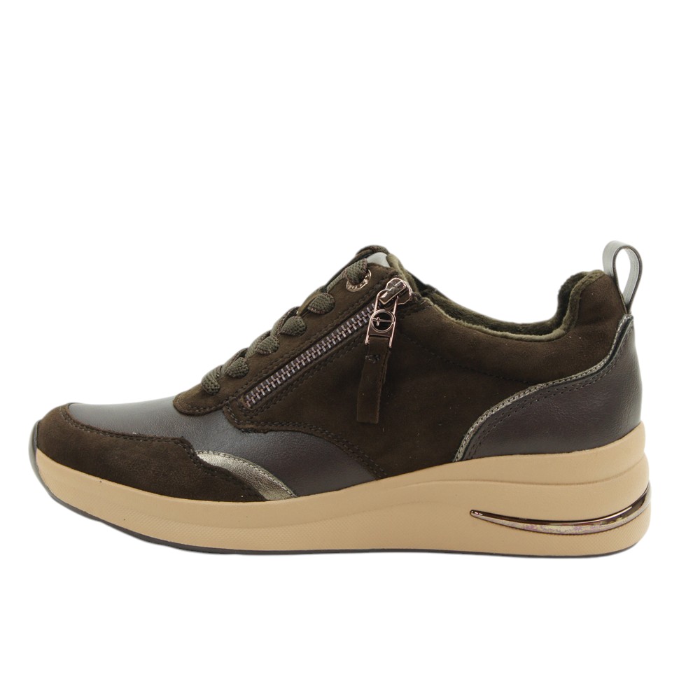 Tamaris mod. 83714 zapato casual para mujer en piel elástica, cordones