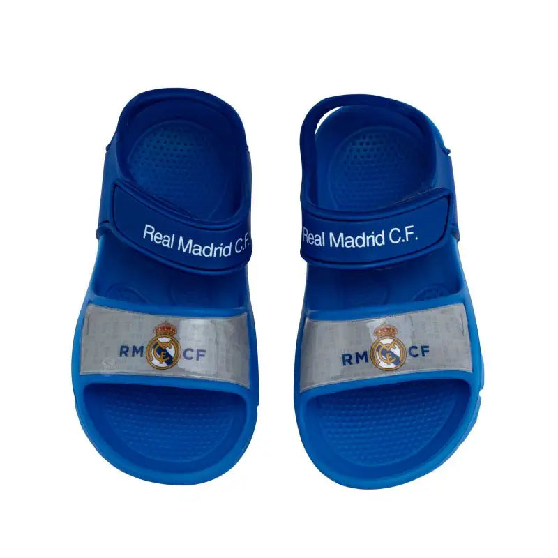 Real Madrid CF - Sandalias infantiles con velcro de goma EVA para playa y piscina, suela antideslizante, talla 28