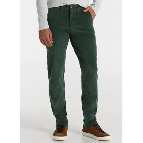 Pantalón Chino Hombre Bendorff Pana Elástica | Pantalón Casual Pana Verde Botella 251101
