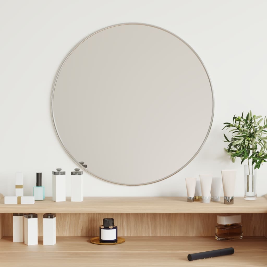 vidaXL Espejo de Pared Redondo Dorado Ø 50 cm Decoración Dormitorio Tocador Color Dorado,  Negro,  Plateado y mas