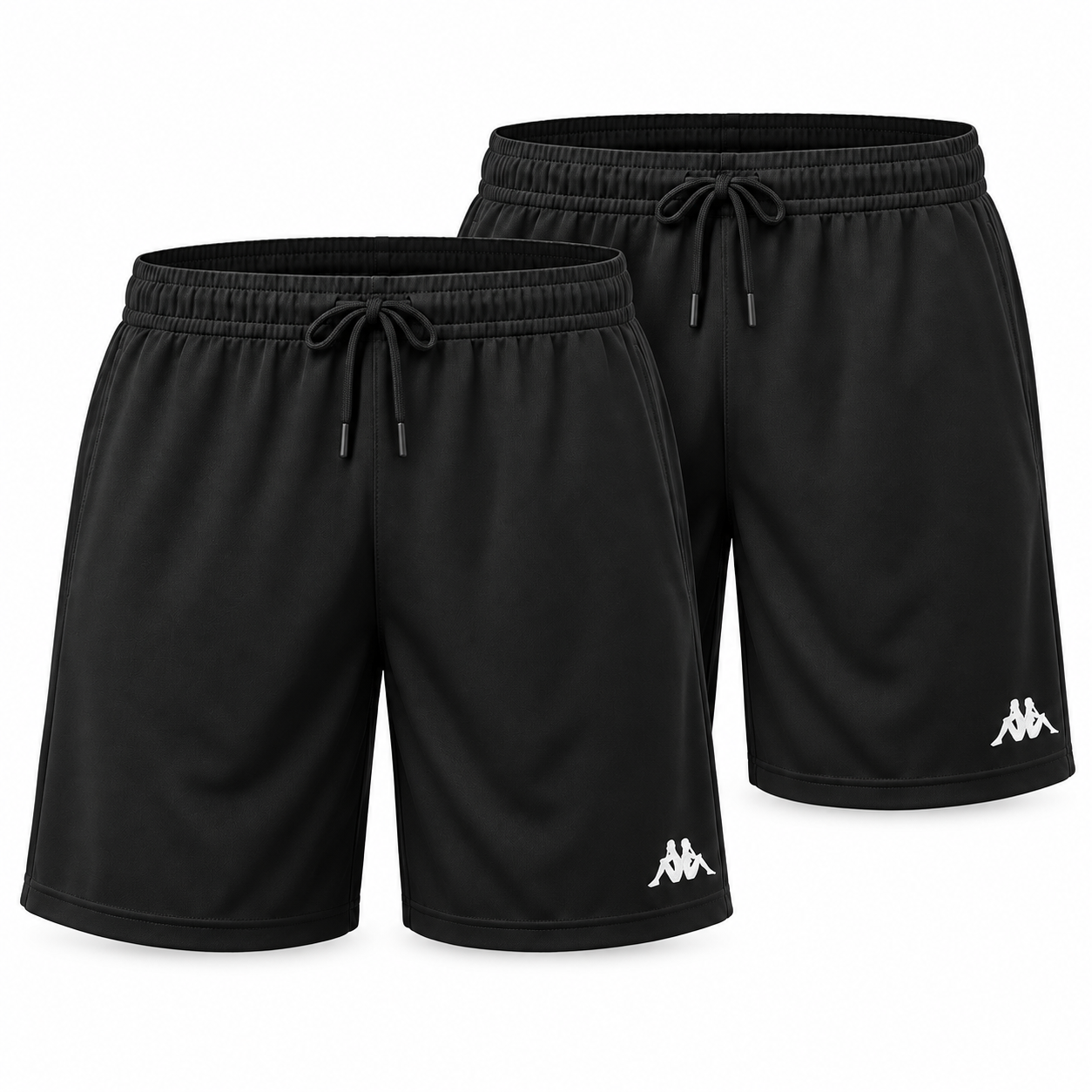 Pack de 2 Pantalones cortos Kappa Borgo Hombre negro – Fútbol y Entrenamiento