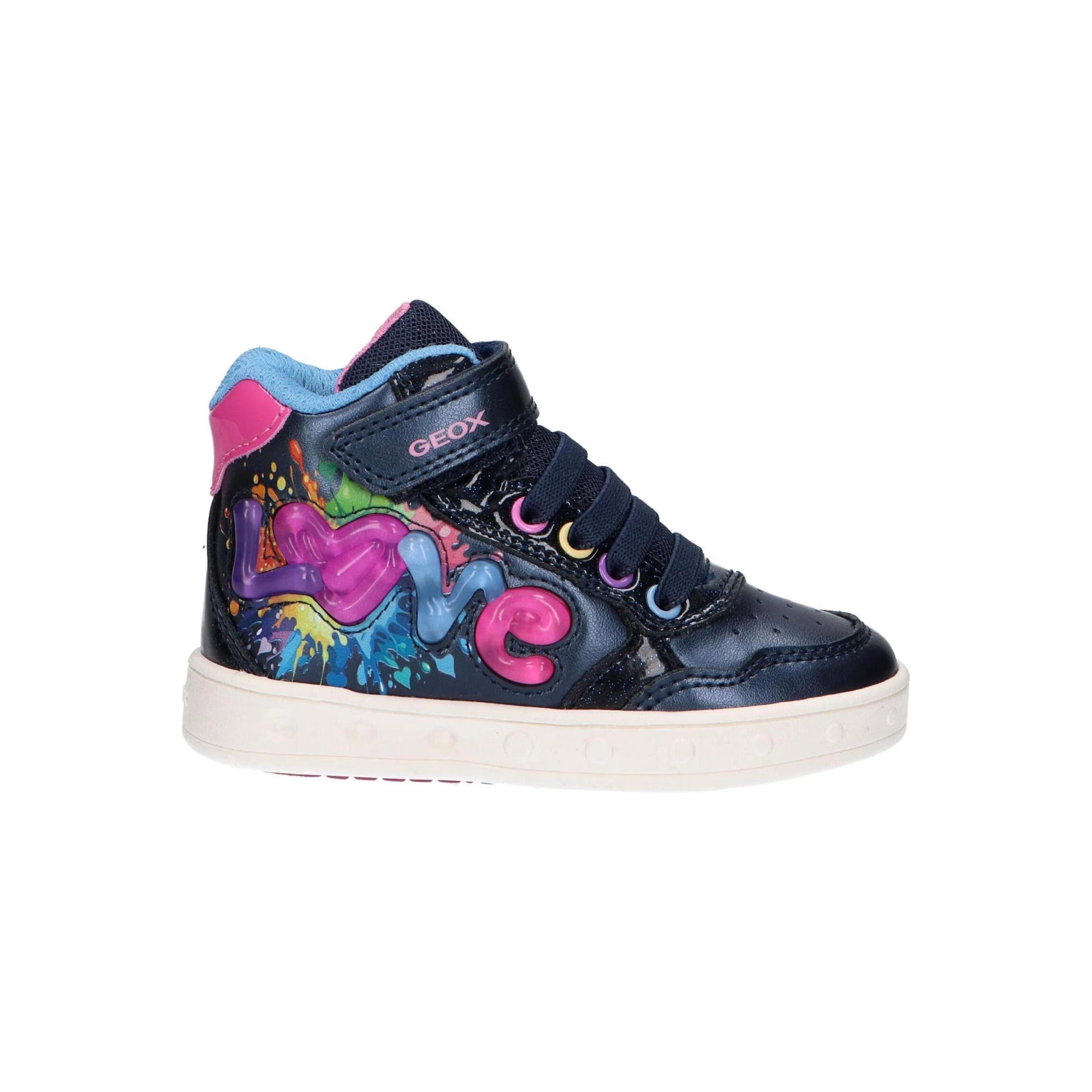 Zapatillas casual para niña Geox en color azul