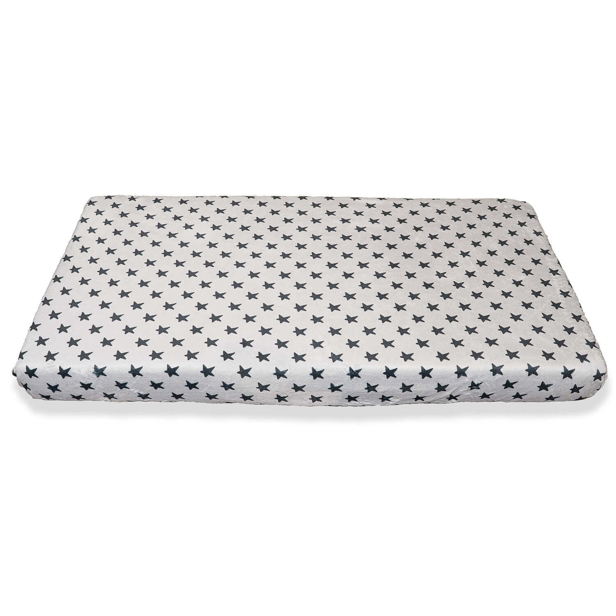 BAJERA CORALINA INVIERNO BABYLINE HIPERSUAVE, HIPOALERGÉNICA Y TRANSPIRABLE ESTAMPADO ESTRELLA NEGRA. ESQUINAS ENGOMASDAS AJUSTABLES (DIFERENTES TAMAÑOS)
