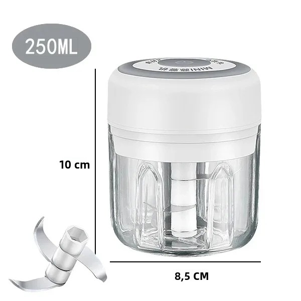 TK Mini Trituradora De Alimentos Eléctrica Molinillo De Ajo Y Carne Machacadora De Verduras Y Frutas USB 100ml Electrodoméstico De Cocina