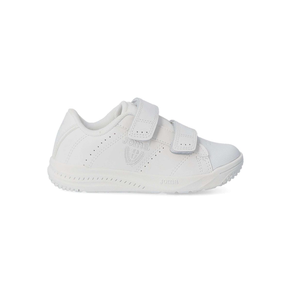 Joma - Zapatillas deportivas PLAY JR 2102 para niños con cierre de velcro, fabricadas en piel sintética y suela de caucho blanco