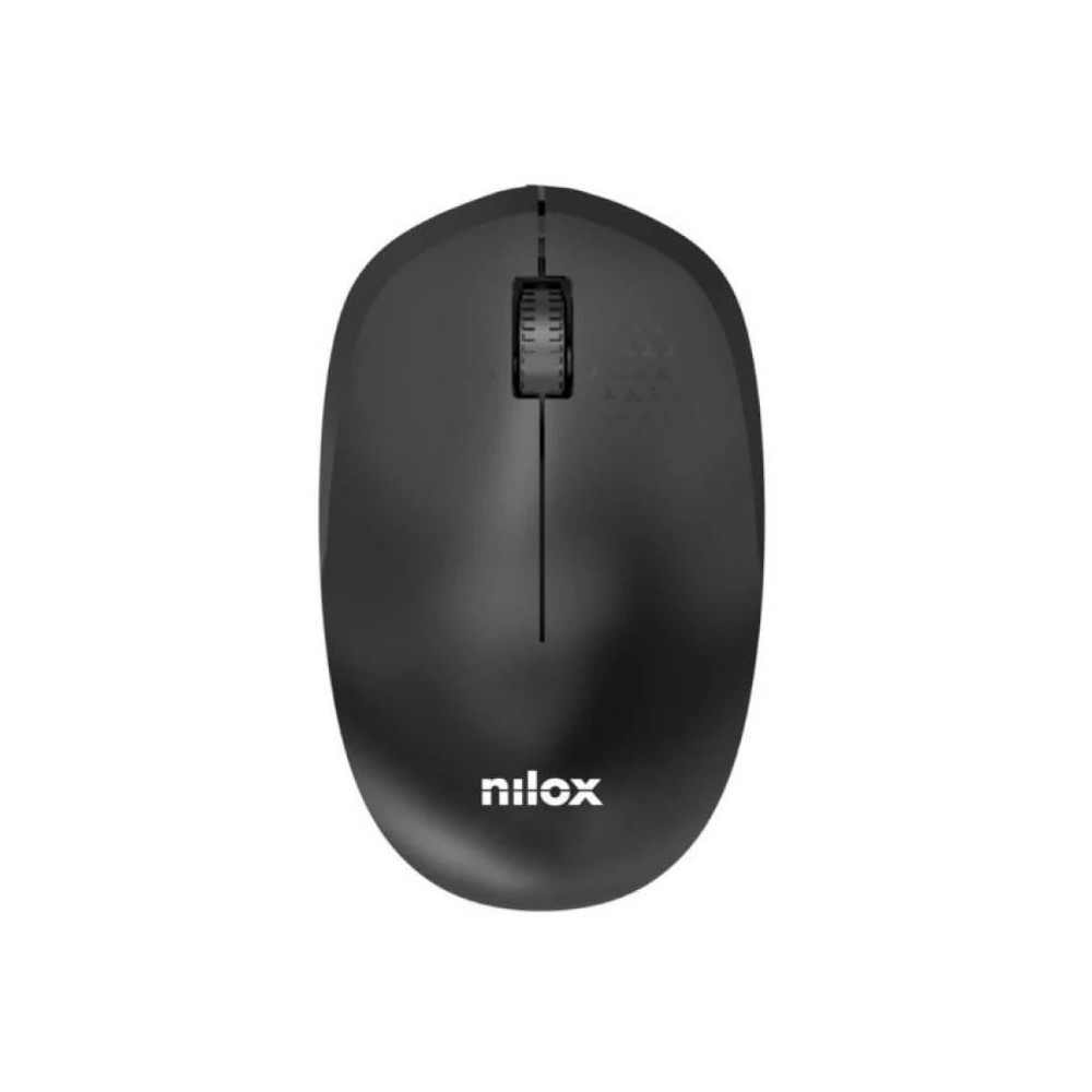 Nilox Ratón Wireless, 1000 DPI, 3 botones, Negro