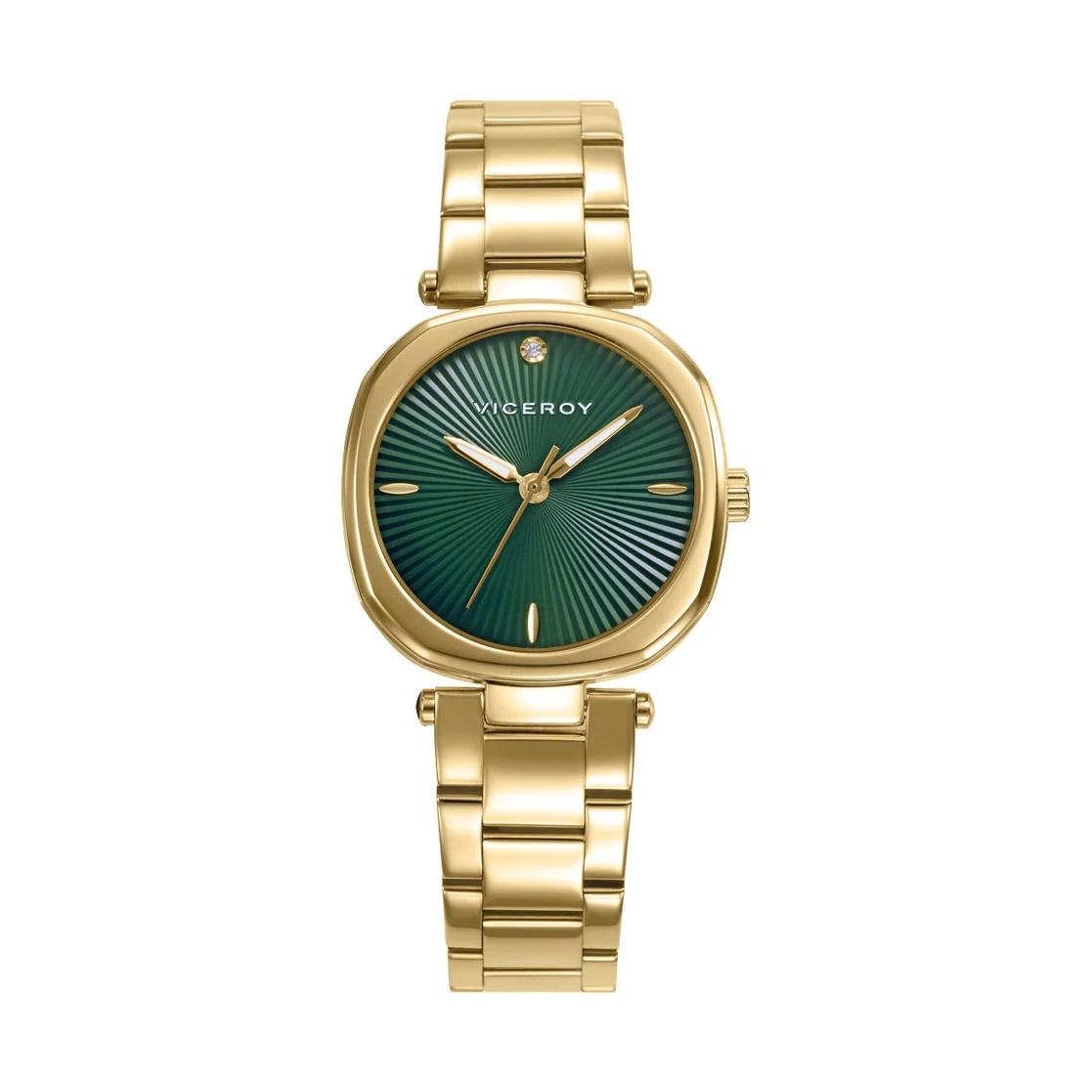 Reloj VICEROY Mujer Kiss 41152-67 - Acero ip dorado - Esfera verde
