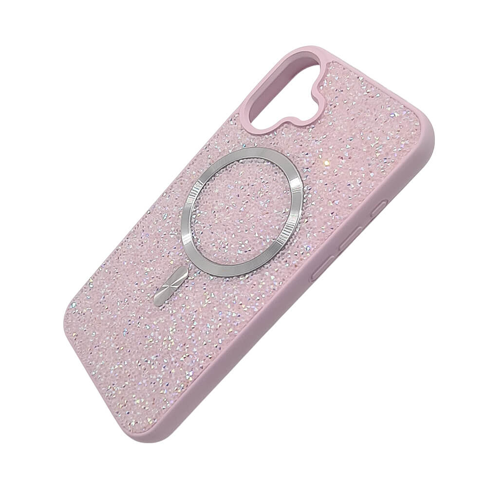 Carcasa Iphone 16 Pro Rosa con Brillo y MagSafe - Protección Antigolpes y Arañazos - New Science