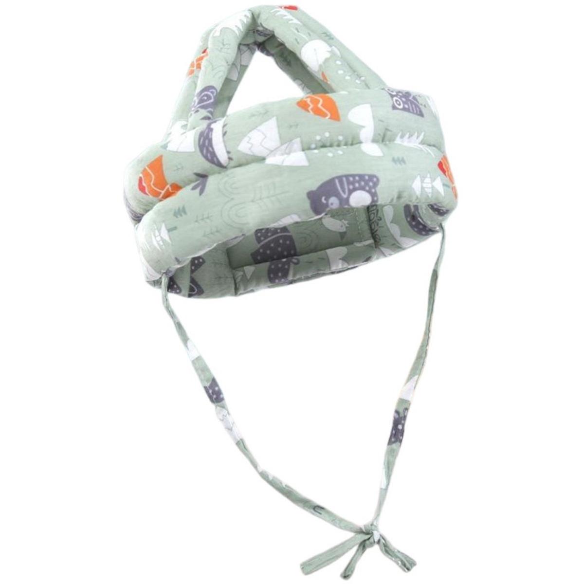 Om Home Gorro protector para la cabeza del bebé - 18*18*12 cm - Circunferencia de la cabeza 70 cm - Apto para bebés de 5 a 24 meses - Casco de seguridad para bebés - Protección para la cabeza de los bebés - Antichoque - Protector de cabeza - Con cordón aj