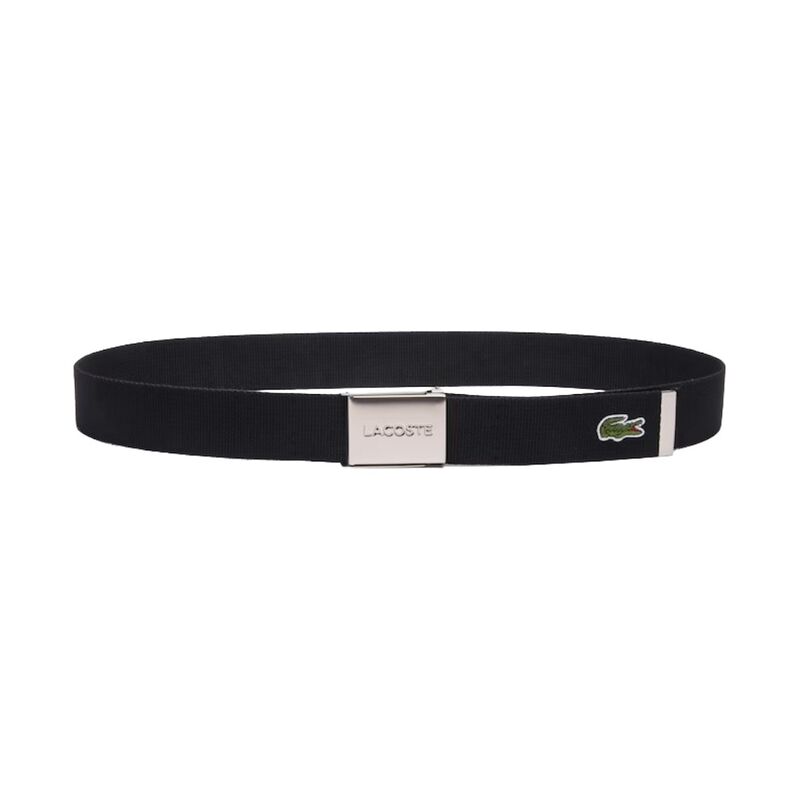 Cinturón Negro Lacoste Concept de Tejido Flexible y Ligero