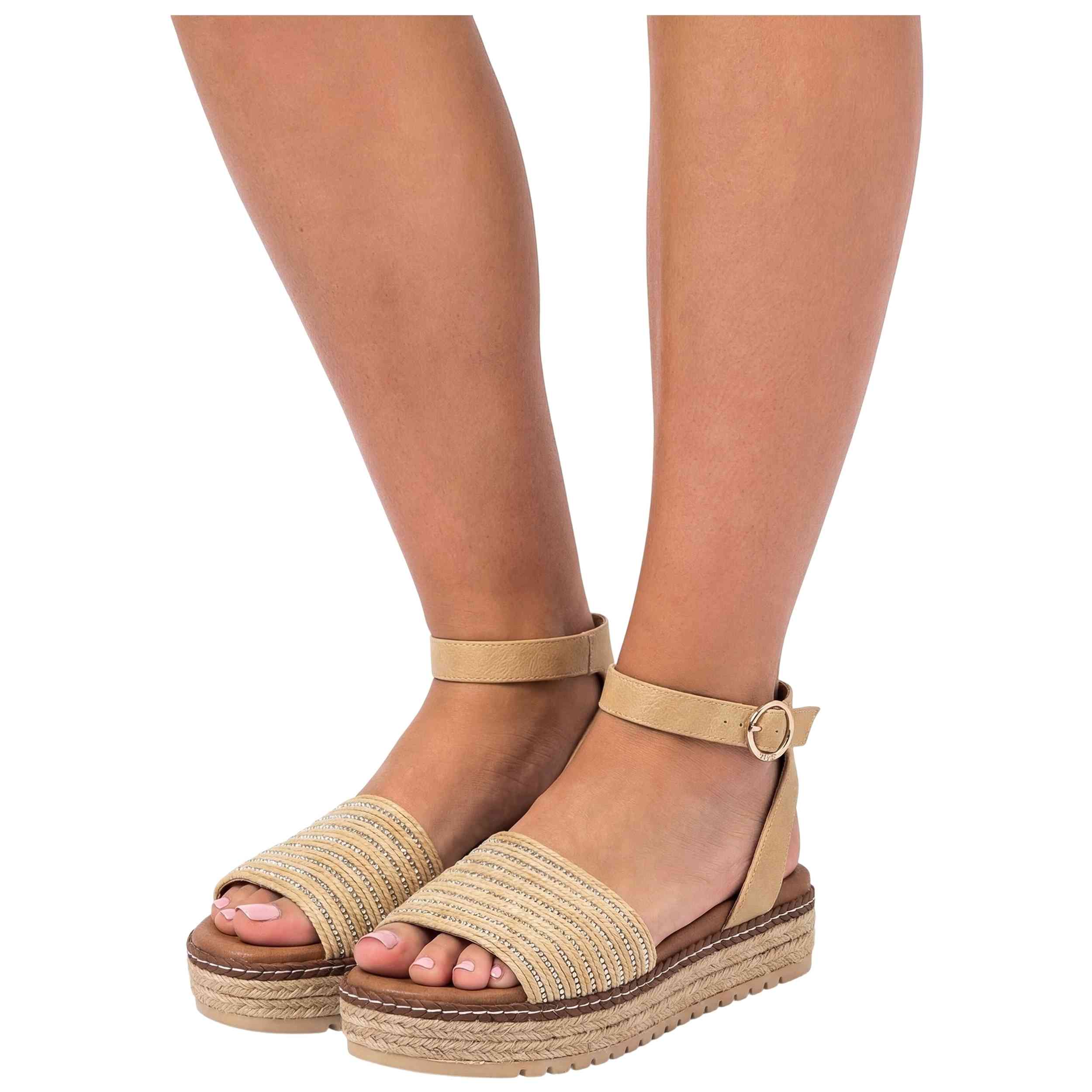 Sandalias Mustang modelo Amelie para Mujer en color Beige