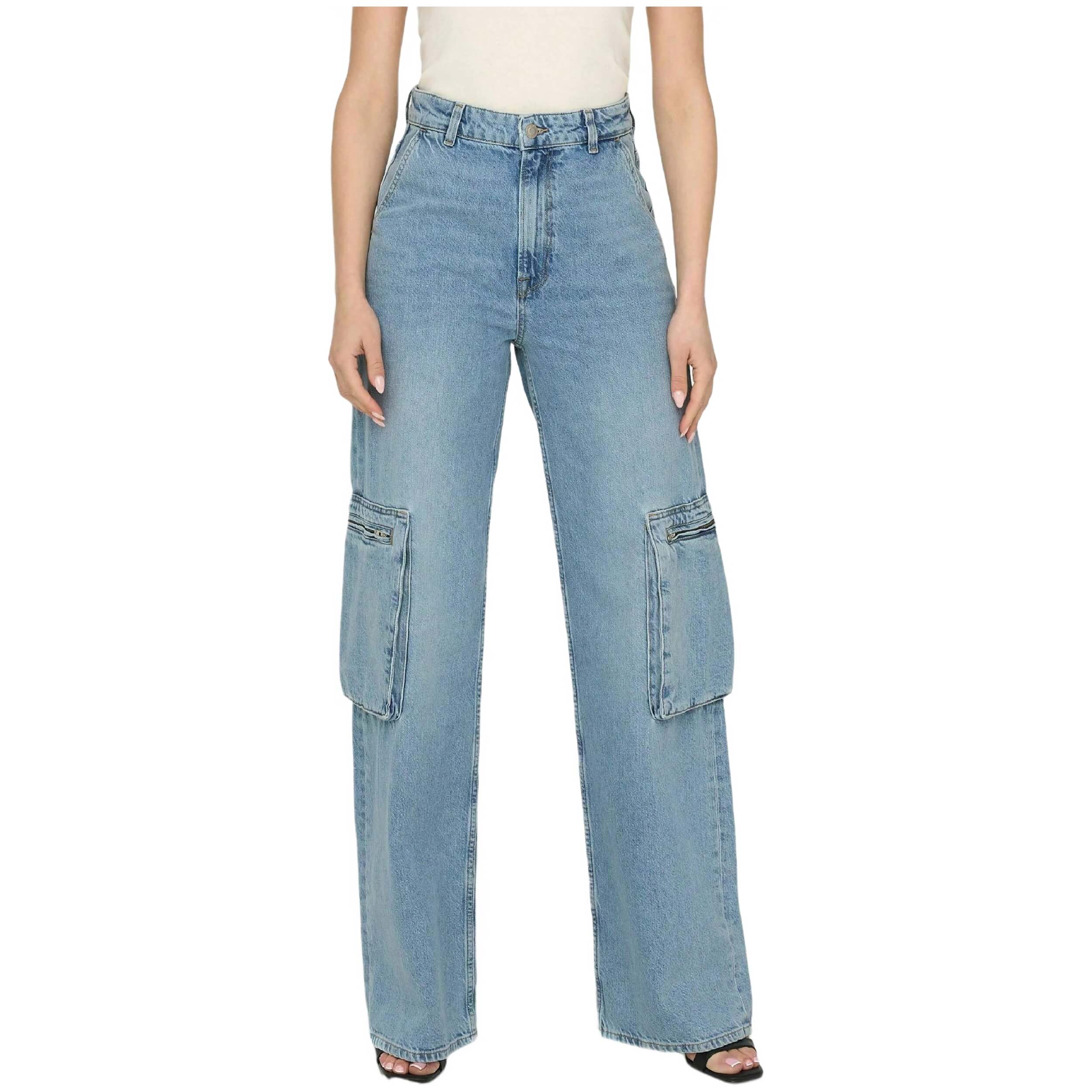 Pantalones Cargo marca Only modelo 15296889-32 para mujer en color azul