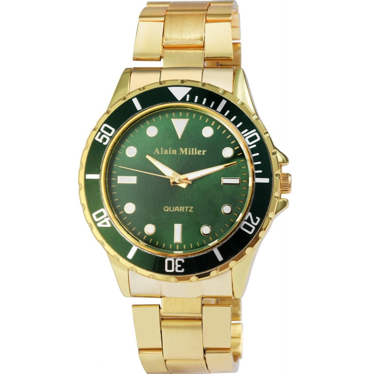 Reloj Alain Miller® Hombre Verde em Aço Inoxidável - 0012