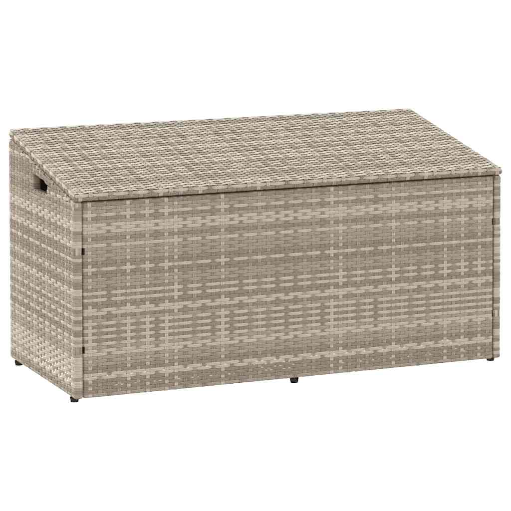 vidaXL Caja de almacenaje de jardín ratán sintético 110x50x58 cm