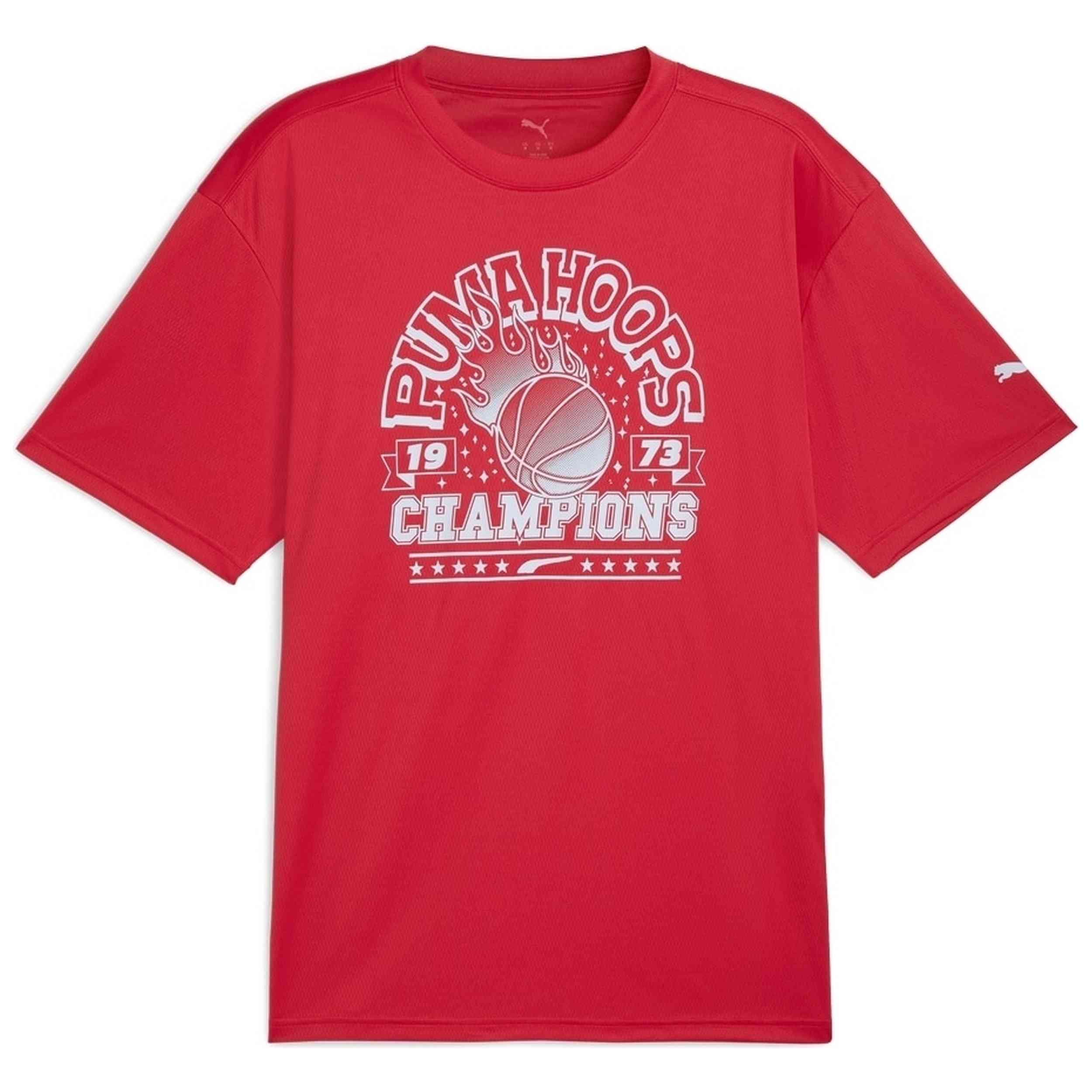 Camiseta De Manga Corta Puma modelo Hoopaverse 1 para hombre y mujer en color Rojo