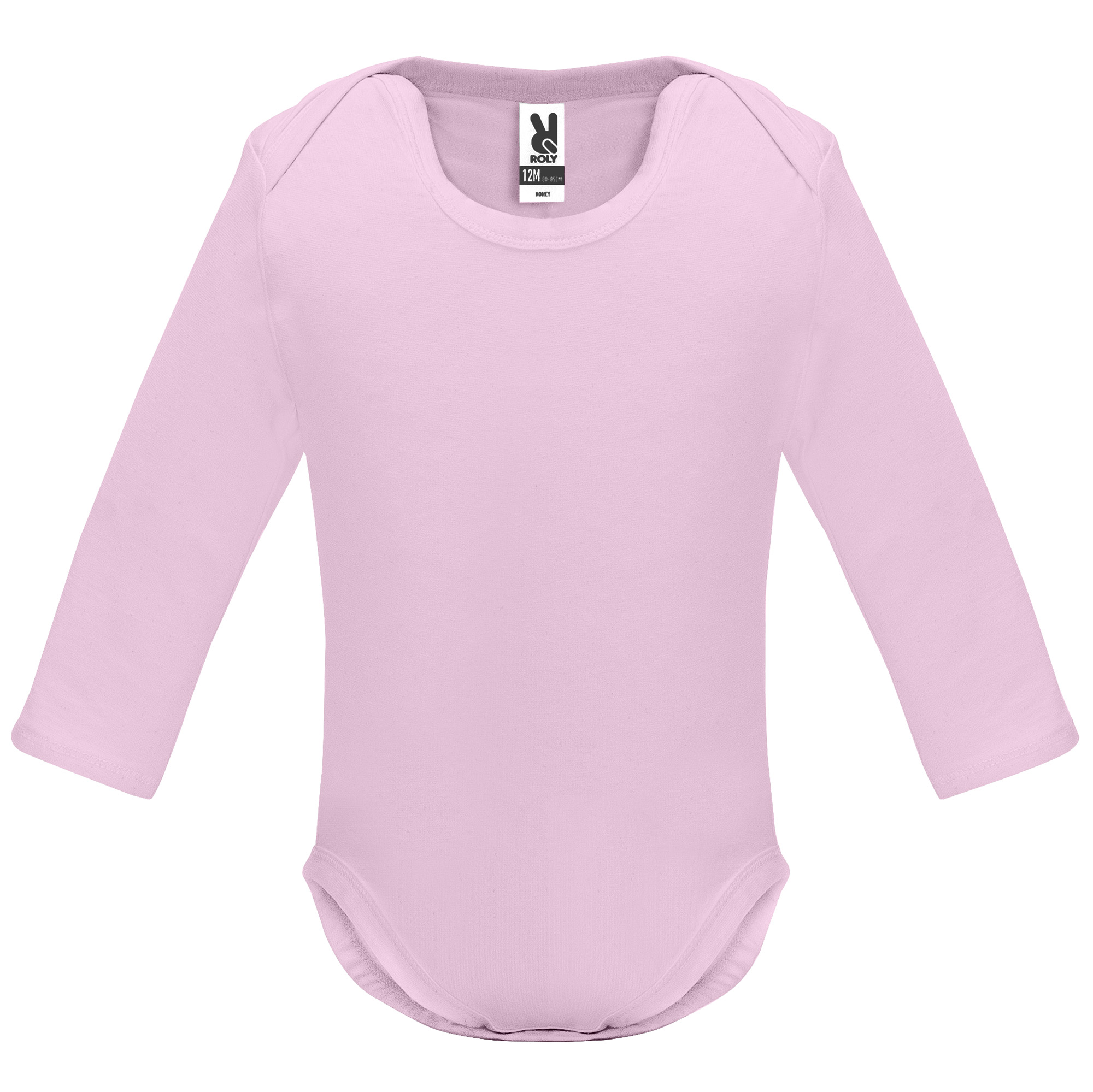 Body de bebé de manga larga Roly - Honey L/S en punto liso con cierre de botones en la entrepierna