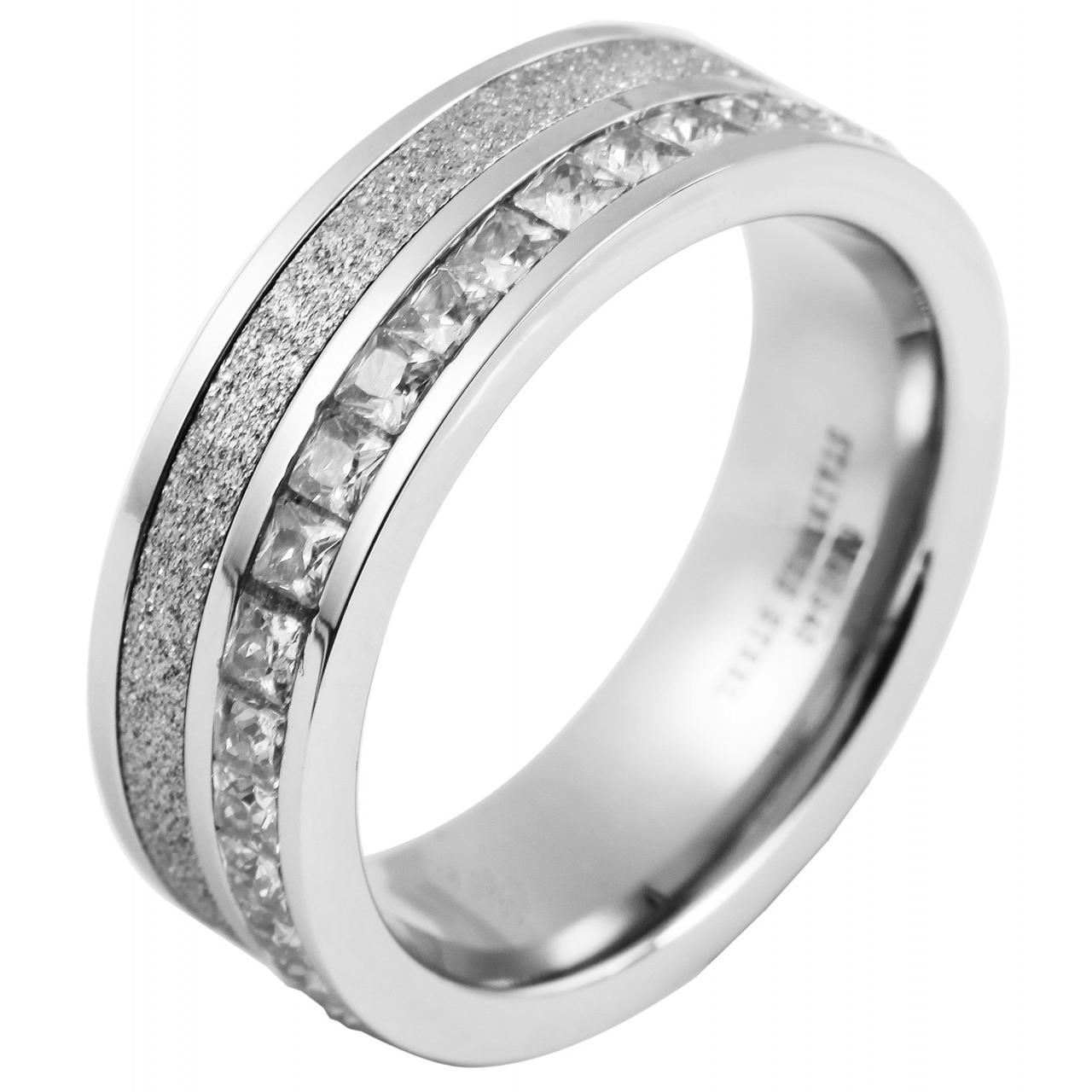 Akzent® Anillo Feminino Prateado em Aço Inoxidável - Tam.58 - 0340