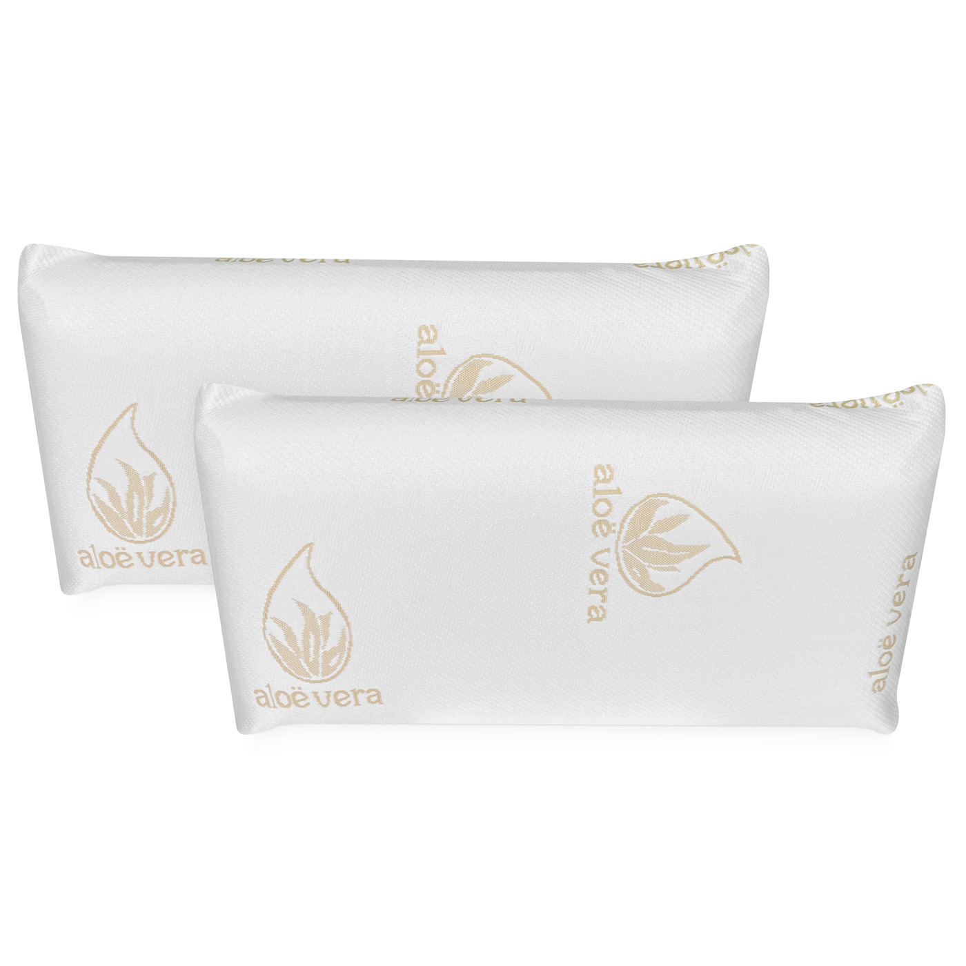 Duérmete Online - Pack de 2 Almohadas Viscoelásticas Aloe Viscovera - Máximo Confort y Excelente Adaptabilidad con Propiedades Antiestrés