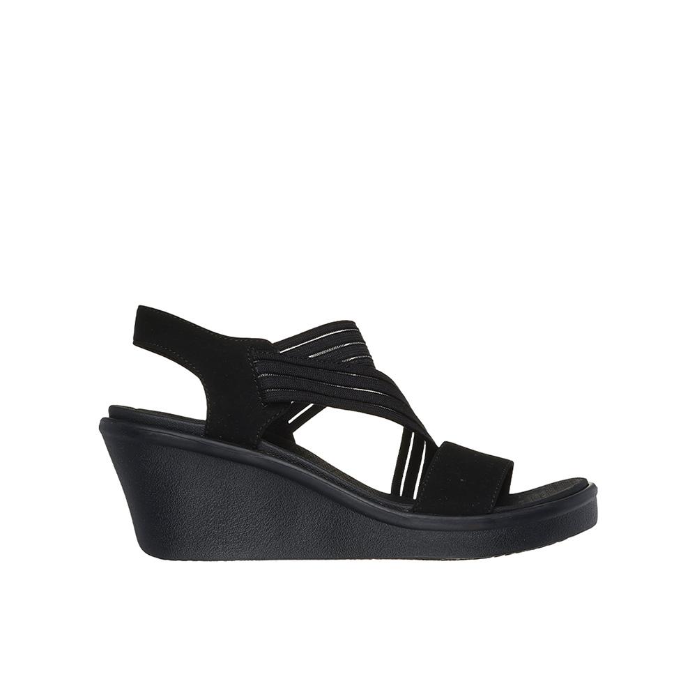 Skechers Rumble On - My Go To Sandalias con cuña para mujer negras en sintético 83609