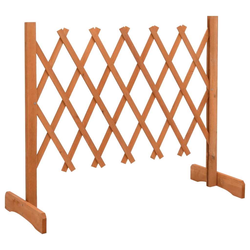 Valla de Jardín Enrejada Vidaxl Madera Maciza Abeto 120x60 Cm Color Naranja