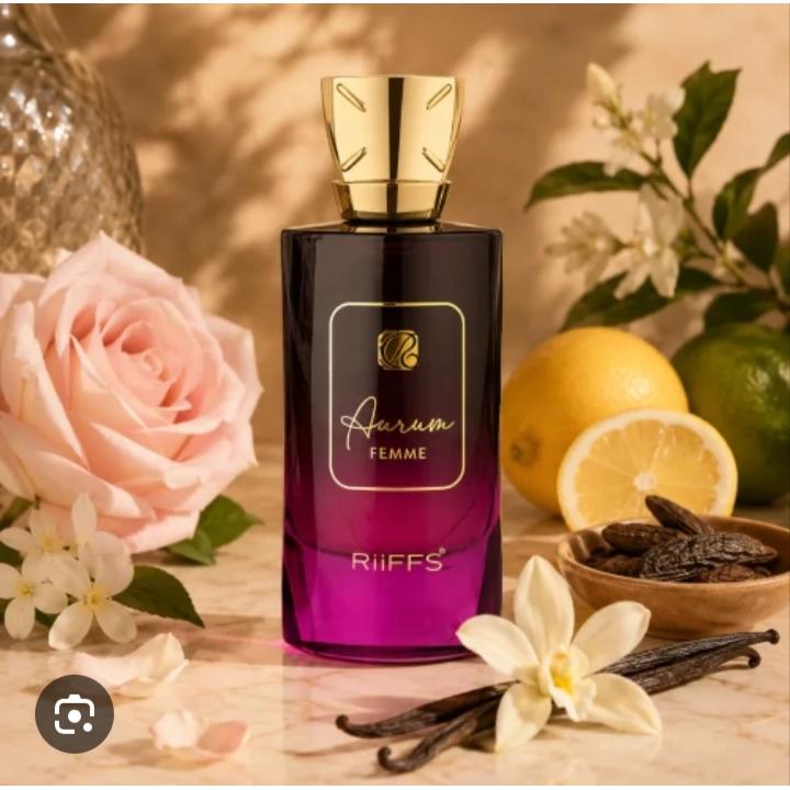 RiiFFS Parfums - Perfume femenino Aurum Femme extrait de parfum de larga duración, intensidad elegante y fondo cálido de maderas y vainilla