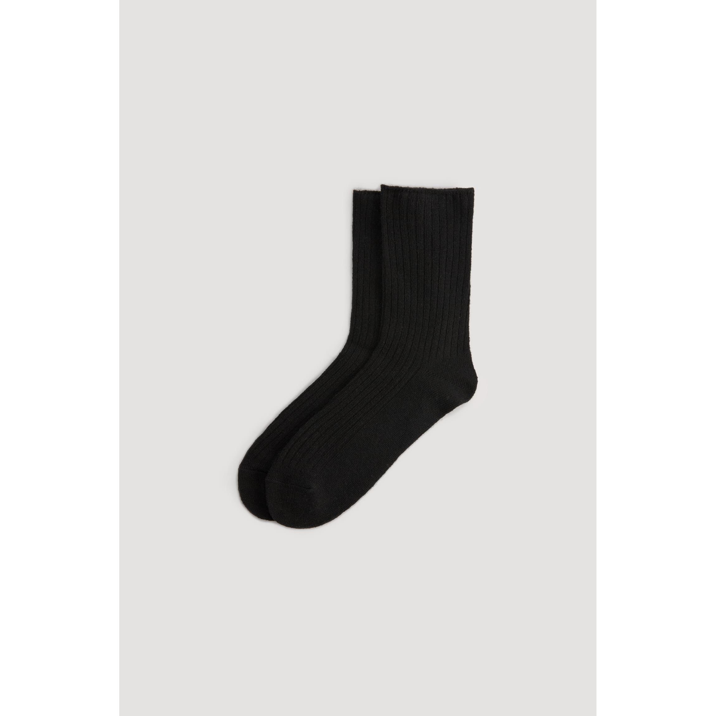 Ysabel Mora - Calcetines de lana sin puño negro