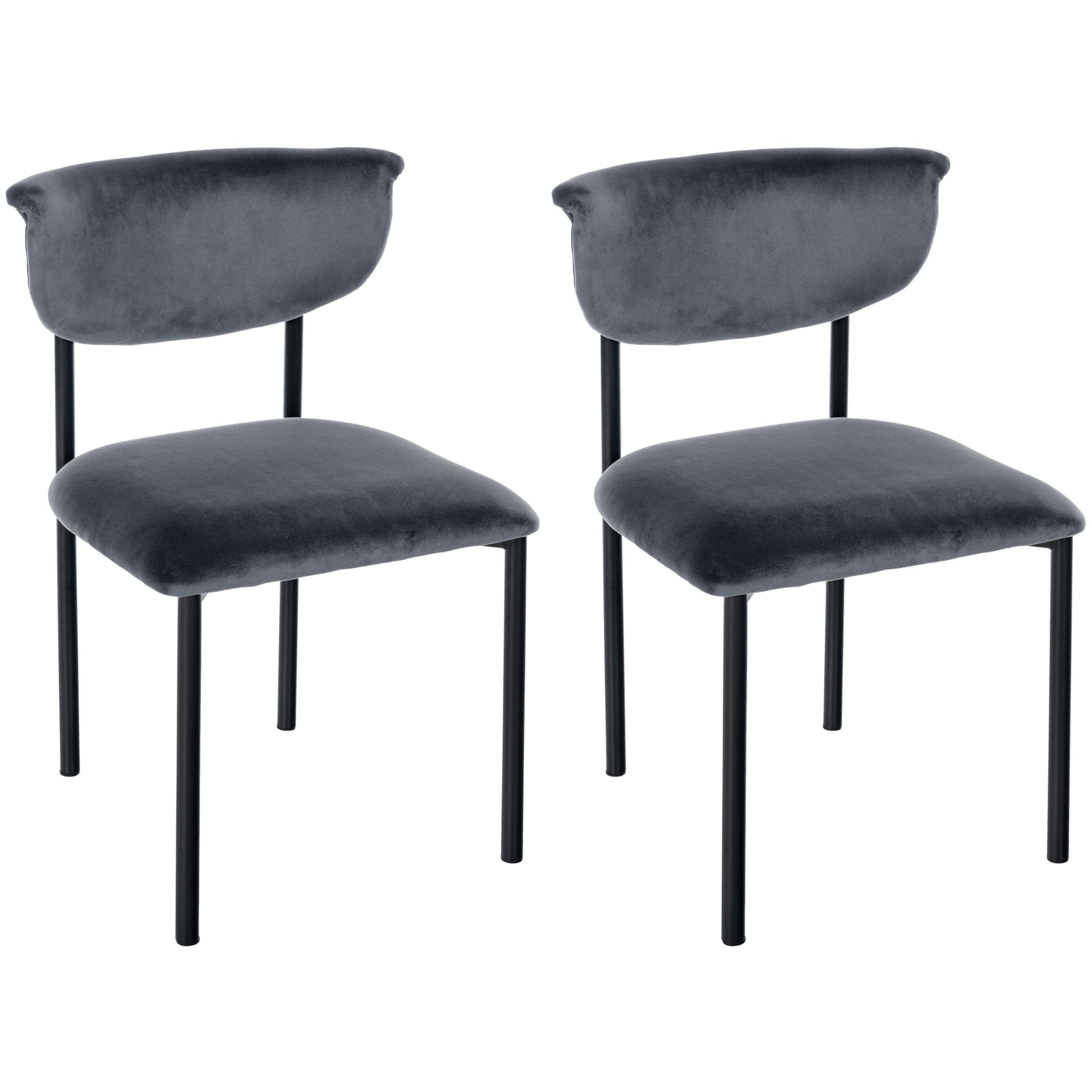 2er Set Besucherstuhl Gambell Samt