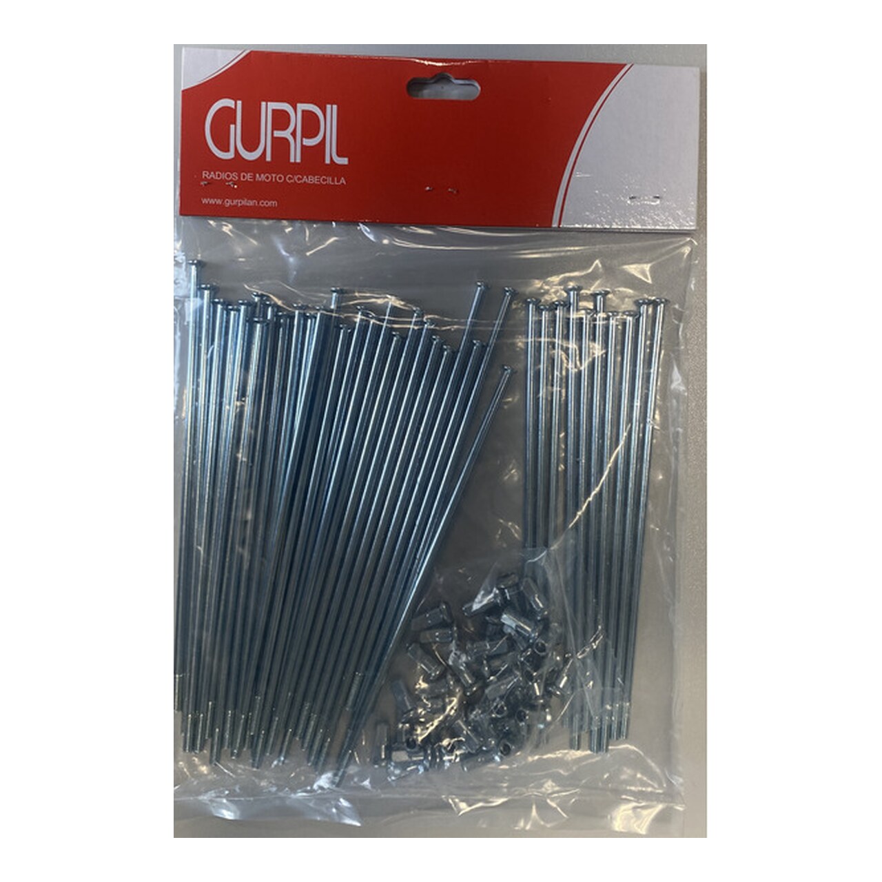 Bolsa De 36 Radios Rectos Galvanizados De Moto Con Cabecilla 4Mm 37220