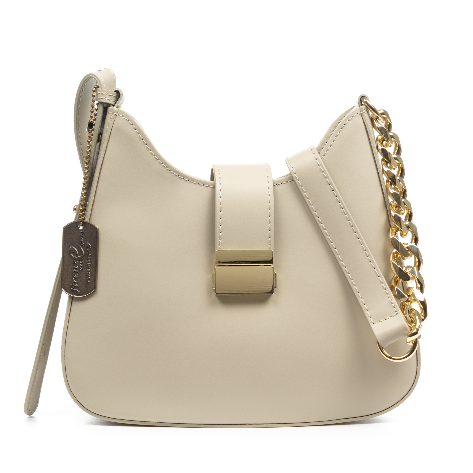 FIRENZE ARTEGIANI Arbus bolso de hombro mujer. Piel auténtica acabado Ruga. Fabricado en Italia 24x7x22 Cm.